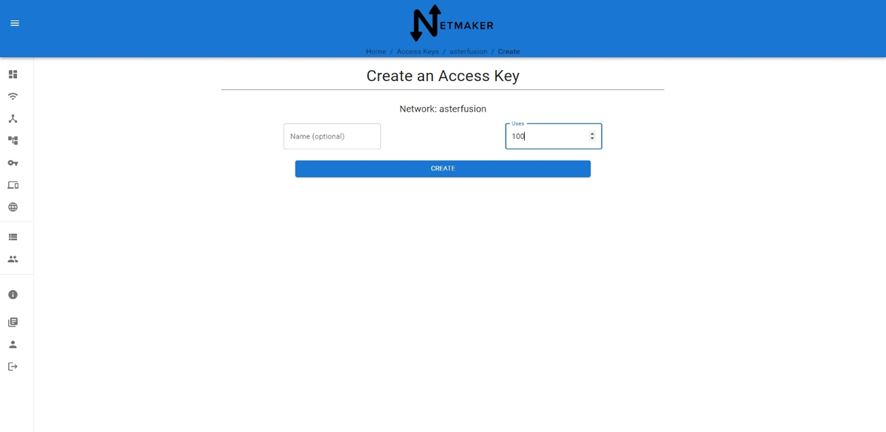 创建用于加入测试网络的Access Key