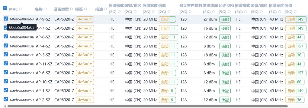 射频参数修改及下发